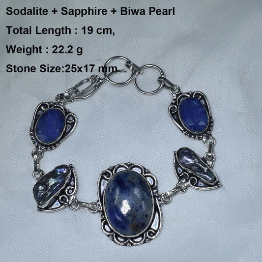 Genuíno Kyanite Áspero Âmbar Rubi Zoisite Tiger Eye Lapis Lazuri Pulseira