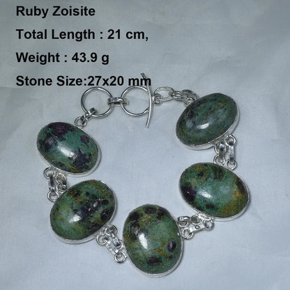 Genuíno Kyanite Áspero Âmbar Rubi Zoisite Tiger Eye Lapis Lazuri Pulseira