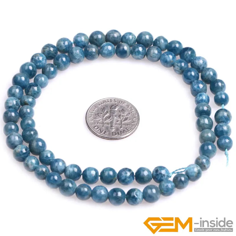 Round Natural Kyanite ( apatites ) Beads for Jewelry Making Strand 15" DIY Loose Bead For Bracelet Necklace Making 6mm 8mm