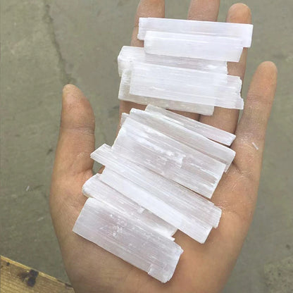 Lote a granel Selenite Sticks Clear Selenite Cristal Gesso Reiki Cura Energia Varinhas Minerais Atacado