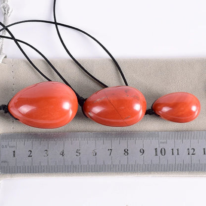 Natural Red Jasper Yoni Egg and Massage Wand Set – Health &amp; Wellness Crystal Tool