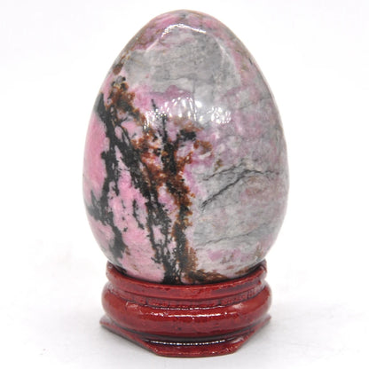 36x50mm Rhodochrosite Egg Shaped Stone Healing Natural Crystal Massage Minerale Gemstone Spiritual Decoration Collection