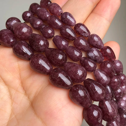 Water Drop Lepidolite Crystal Stone Beads Natural Stone Loose Spacer Beads For Jewelry Making Diy Earrings Bracelet Necklace