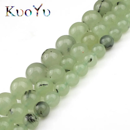 Green Prehnites Quartz Beads Round Loose Spacer Stone Beads For Jewelry Making 6/8/10mm 15"Strand DIY Bracelets Necklaces