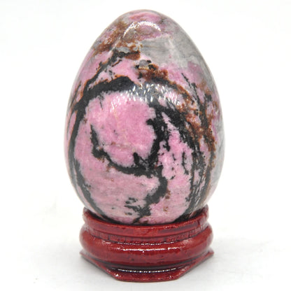 36x50mm Rhodochrosite Egg Shaped Stone Healing Natural Crystal Massage Minerale Gemstone Spiritual Decoration Collection