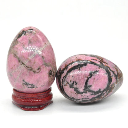 36x50mm Rhodochrosite Egg Shaped Stone Healing Natural Crystal Massage Minerale Gemstone Spiritual Decoration Collection