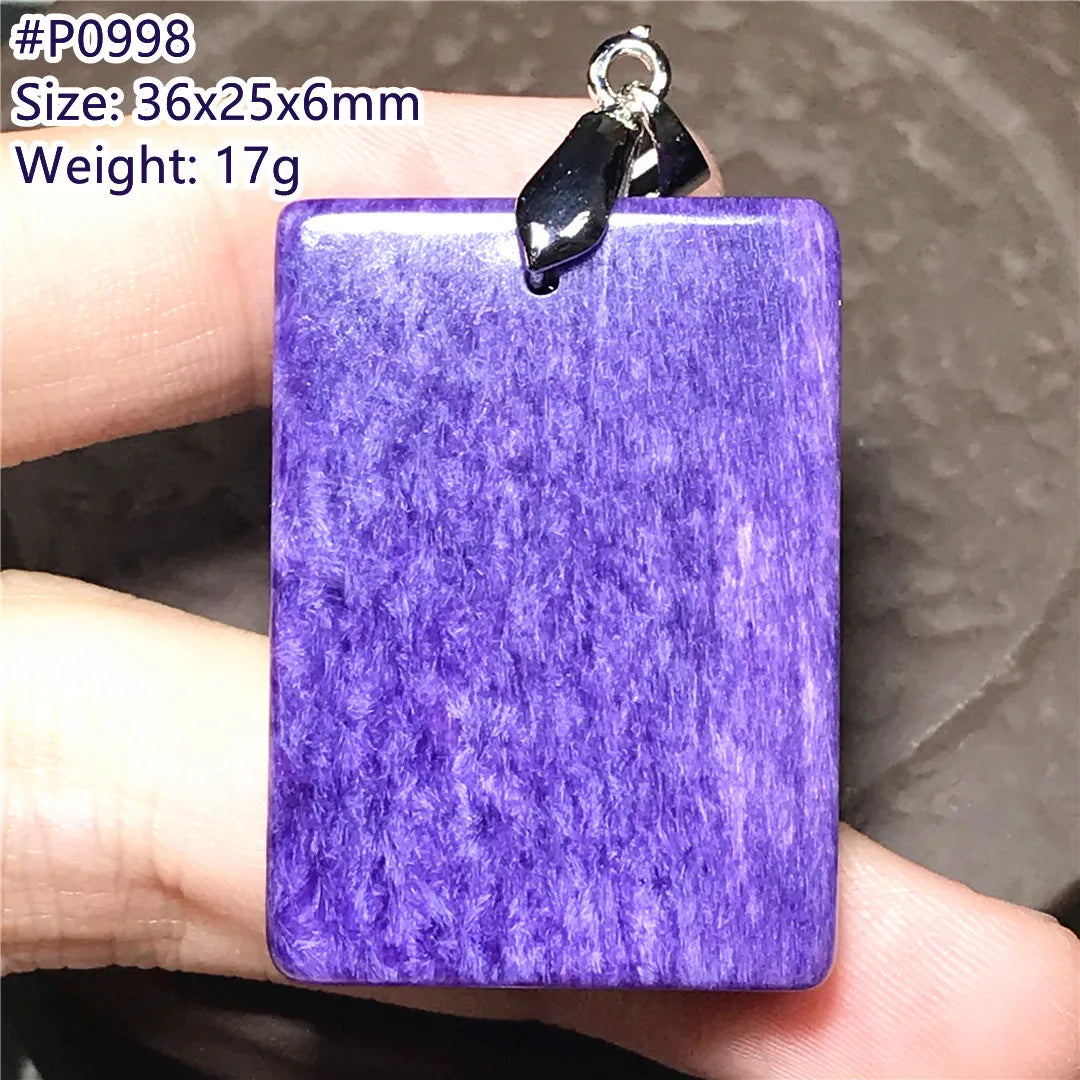 Top Natural Purple Charoite Stone Pendant Jewelry For Women Lady Men Love Healing Crystal Beads Silver Energy Gemstone AAAAA