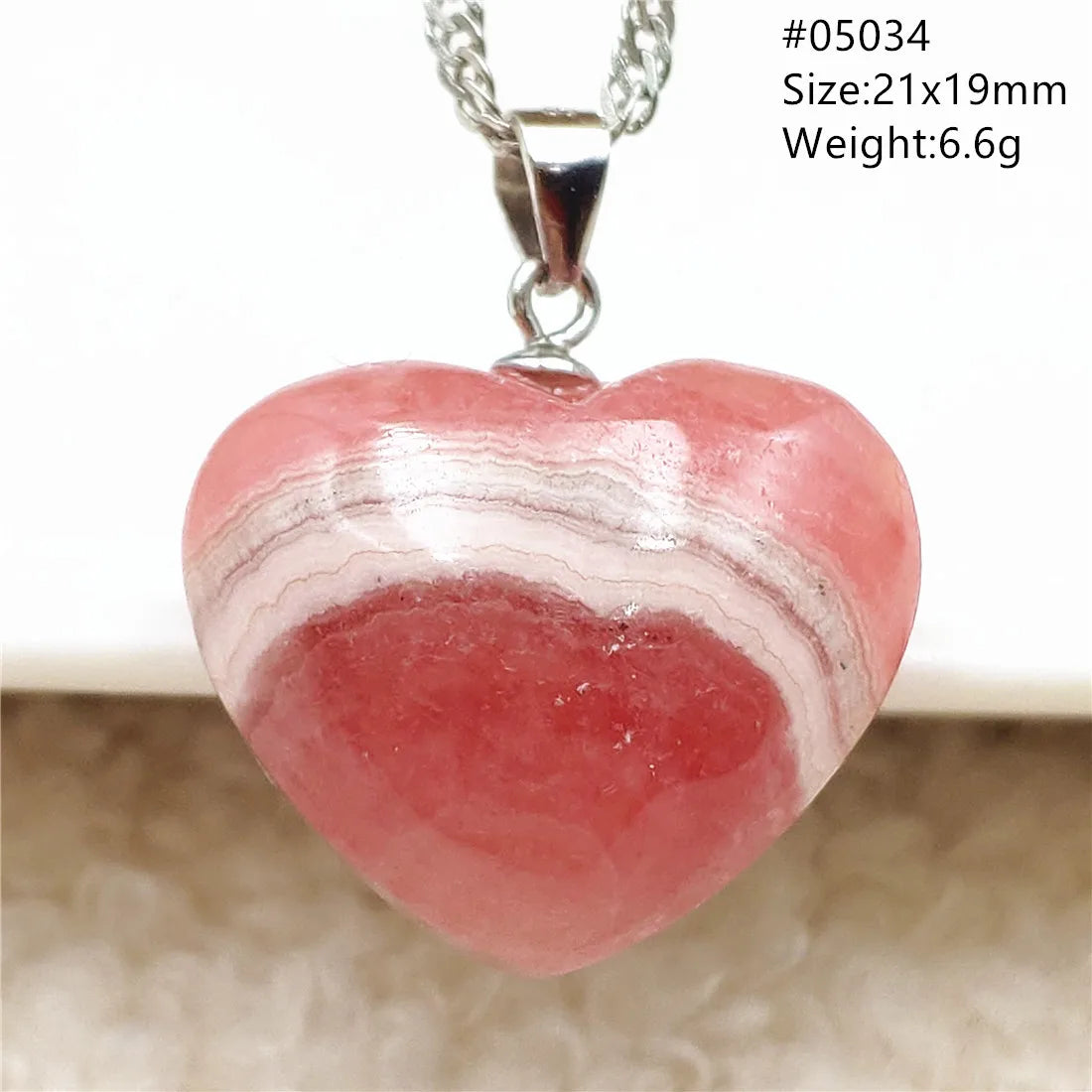 Natural Rose Rhodochrosite Pendant Heart Red Rhodochrosite Love Bead Pendant Necklace Women Rare Rose Necklace AAAAA