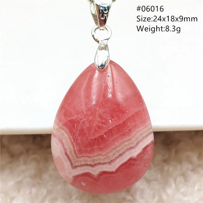 Natural Rose Rhodochrosite Pendant Heart Red Rhodochrosite Love Bead Pendant Necklace Women Rare Rose Necklace AAAAA