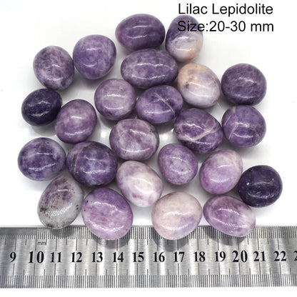 Lepidolita Lilás Natural Cristal Redondo de Cura Quartzo Mineral Espécime Reiki Pedra de Energia Rolada Gema a Granel Decoração para Aquário Doméstico