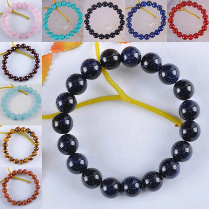 10MM Sodalite Lapis Opal Sandstone Tigereye Garnet  Howlite Labradorite Picture Bracelet Stretch Jewelry For Woman Gift 8 Inch