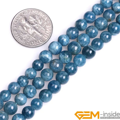 Round Natural Kyanite ( apatites ) Beads for Jewelry Making Strand 15" DIY Loose Bead For Bracelet Necklace Making 6mm 8mm