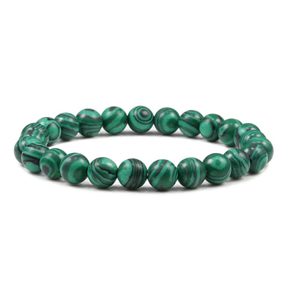 Malachite Beaded Bracelet Cylinder Hematite Natural Stone Bracelets High Quality Energy Bangle Classic Strand Jewelry Pulsera