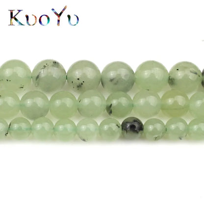 Green Prehnites Quartz Beads Round Loose Spacer Stone Beads For Jewelry Making 6/8/10mm 15"Strand DIY Bracelets Necklaces