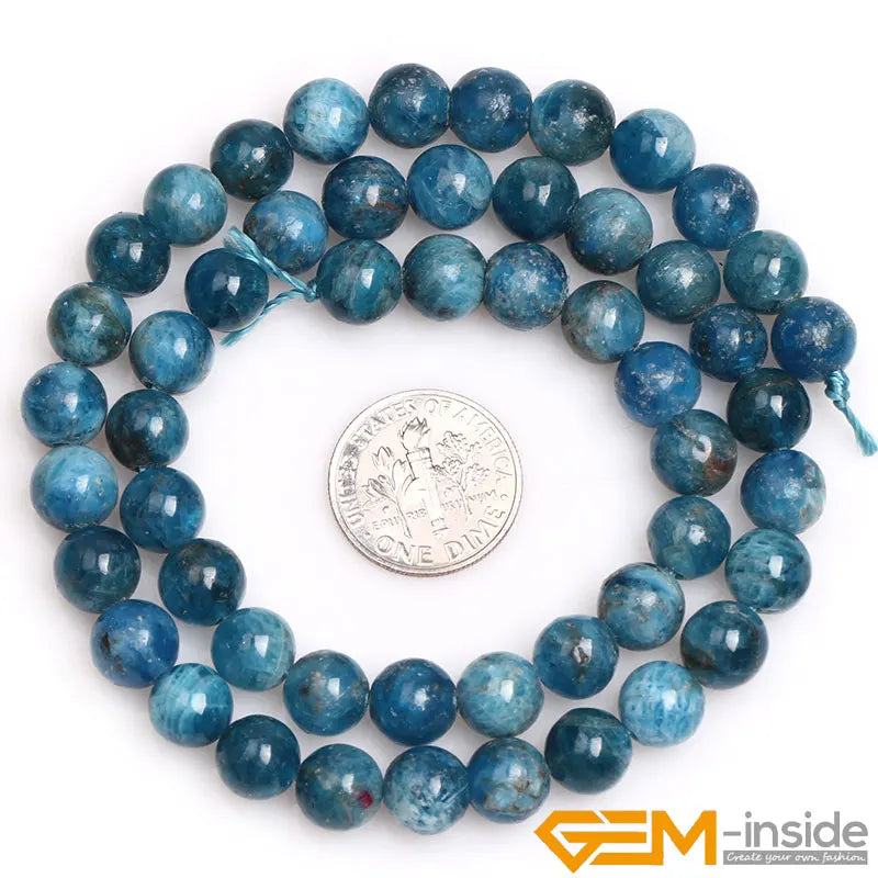 Round Natural Kyanite ( apatites ) Beads for Jewelry Making Strand 15" DIY Loose Bead For Bracelet Necklace Making 6mm 8mm