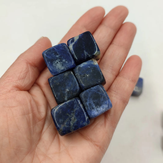 1pc Natural Blue Sodalite Tumbled Stone Healing Reiki Quartz Crystal Polished Home Decoration Room Decor