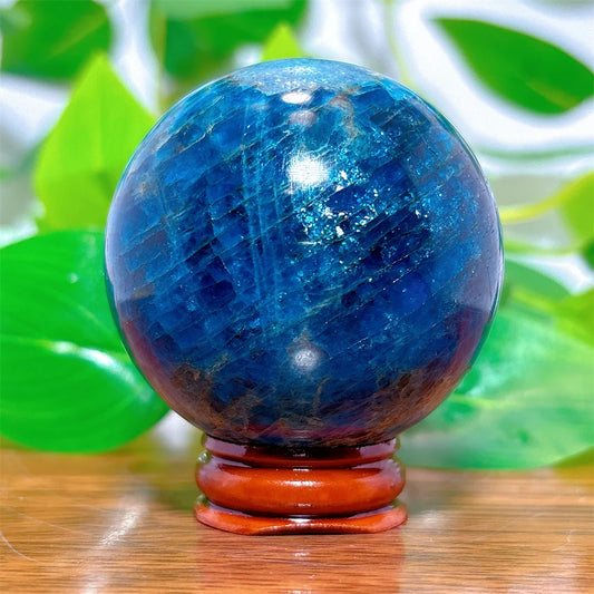 Esfera de Apatita Cristal Pedra de Quartzo Natural Decoração para Casa Minerais Reiki Artesanato Presentes Amor Energia Cura Meditação + Suporte