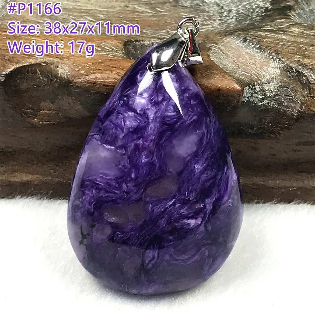 Top Natural Purple Charoite Stone Pendant Jewelry For Women Lady Men Love Healing Crystal Beads Silver Energy Gemstone AAAAA