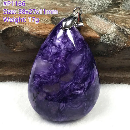 Top Natural Purple Charoite Stone Pendant Jewelry For Women Lady Men Love Healing Crystal Beads Silver Energy Gemstone AAAAA