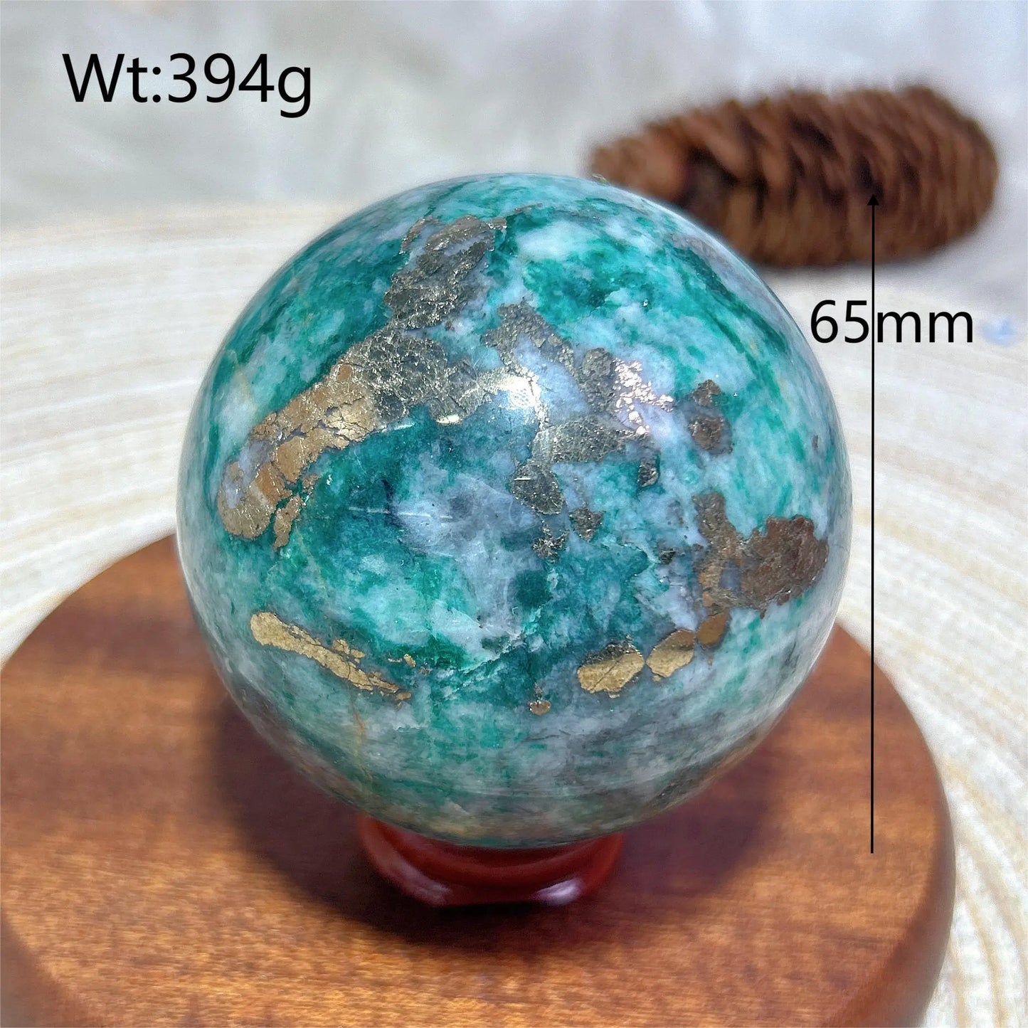 Natural Crystals Dioptase Pyrite Sphere Balls Polished Room Decor Energy Gift Mineral Ore Stone