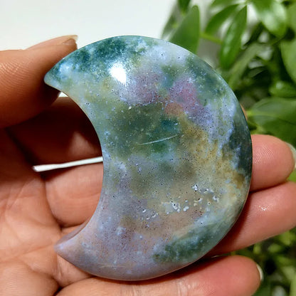 Natural Ocean Jasper Sea Gem Moon Sorcerer Exorcism Meditation Energy Exorcise evil spir Cures Crystal Home Feng Shui Decoration