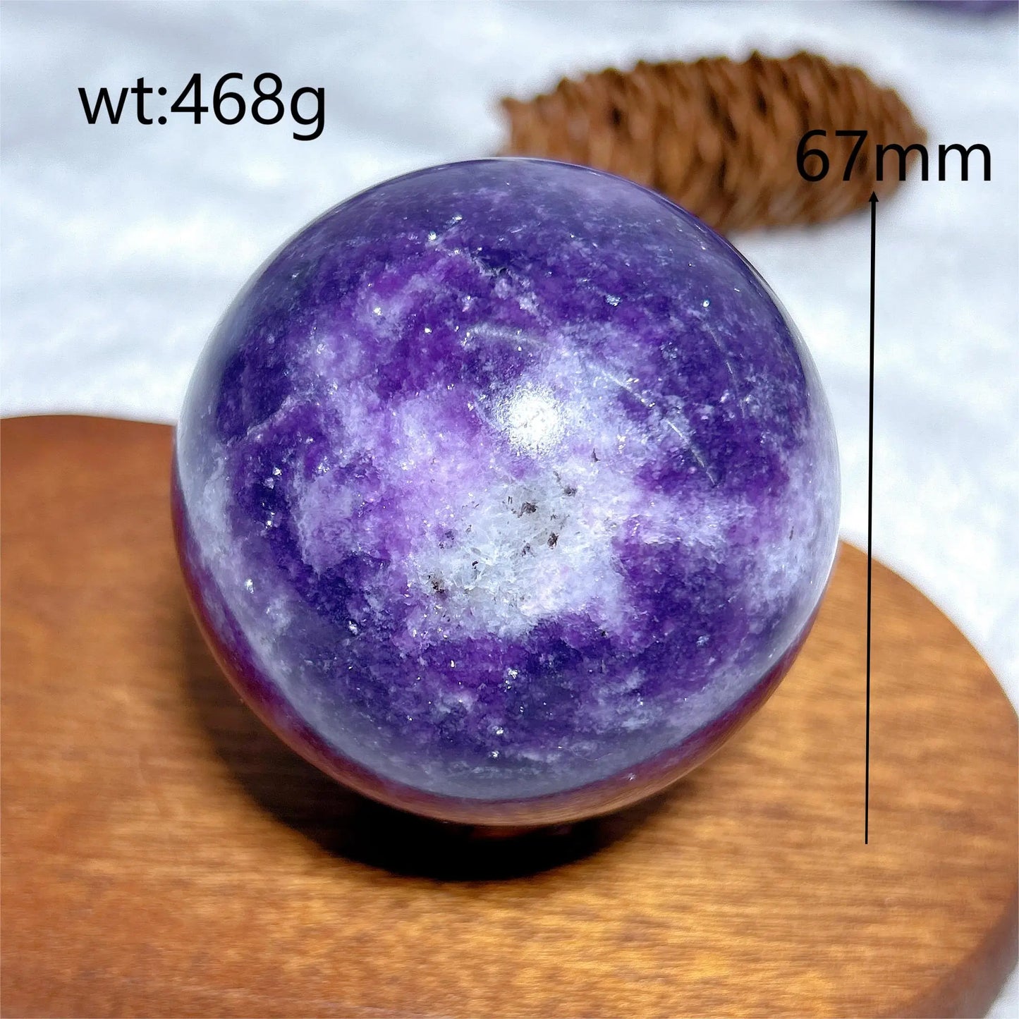 High Quality Natural Crystal Lepidolite Sphere Gemstones Mineral Energy Reiki Home Decorations Gift