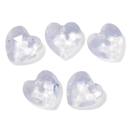 12-13mm Natural Faceted Heart Shape Stone Pendants Bead Agates Amethysts Opal Pendant for Making Necklace Bracelet Earrings 2Pcs