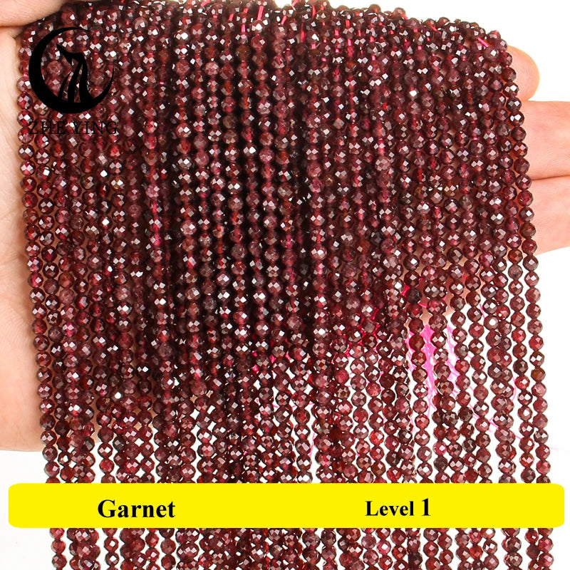 3mm Faceted Natural Stone Pink Morganite Beads Small Loose Spacer Beads for Jewelry Making Bracelet Necklace DIY Accessories