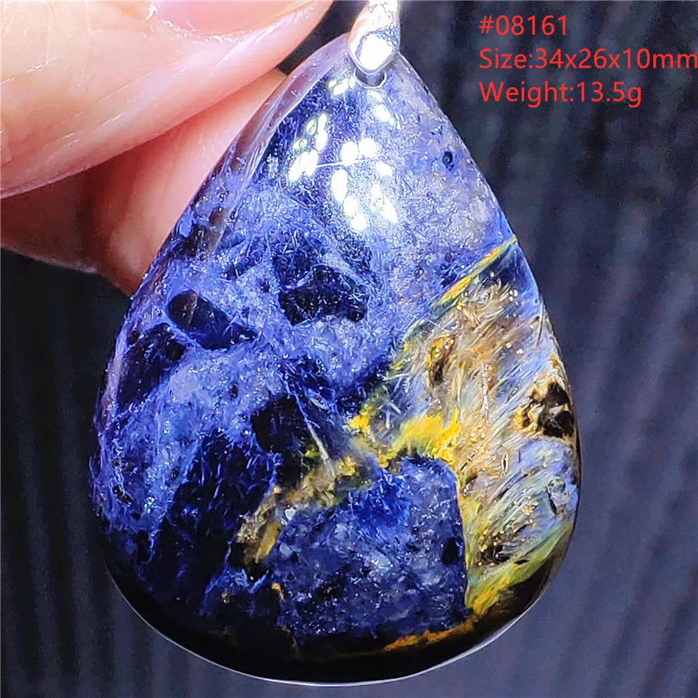 Natural Blue Pietersite Chatoyant Bead Pendant Jewelry Necklace Women Men Namibia Yellow Pietersite Cat Eye Fashion AAAAAA