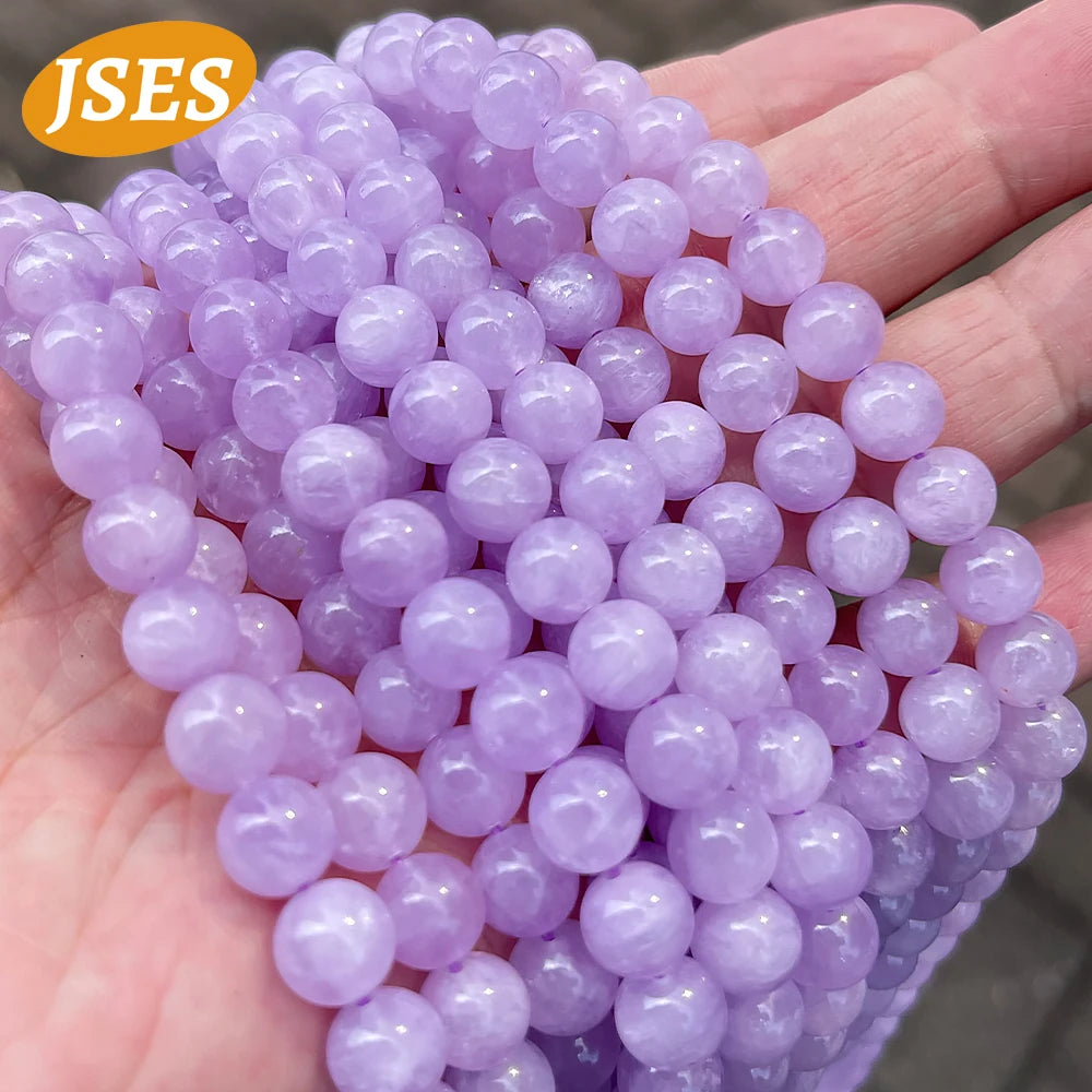 AA Natural Lavender Amethyst Quartz Charm Loose Beads for Jewelry Making Bracelets DIY Stone Beads Accessorries 4 6 8 10 mm