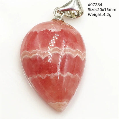 Natural Red Rhodochrosite Pendant Jewelry Rose Rhodochrosite Heart Love Women Men Gemstone Jewelry Fashion Necklace Gift AAAAAA