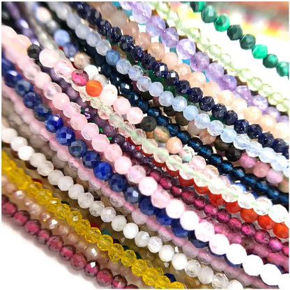 Mini -Faceted Gem Beads Necklaces For Women Natural Stone Chokers Agate garnet pearl Chain Handmade bracelet Yoga Jewelry Female