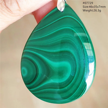 Natural Green Malachite Chrysocolla Pendant Jewelry Rectangle Women Men Big Fashion Green Chrysocolla Fashion Necklace AAAAAA