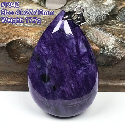 Top Natural Purple Charoite Stone Pendant Jewelry For Women Lady Men Love Healing Crystal Beads Silver Energy Gemstone AAAAA