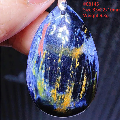 Natural Blue Pietersite Chatoyant Bead Pendant Jewelry Necklace Women Men Namibia Yellow Pietersite Cat Eye Fashion AAAAAA