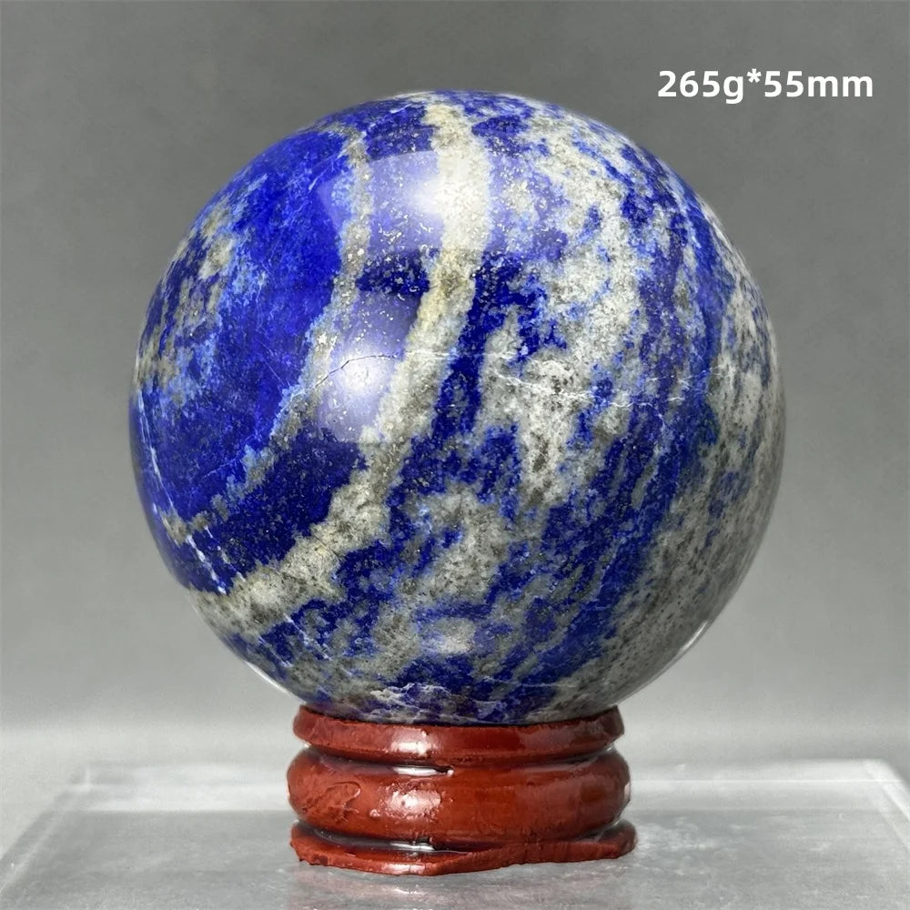 Bola de Lápis-Lazúli Natural Artesanato Polido Aura Cura Energia Meditação Adivinhação Altar Bola de Pedra Mineral Ornamentos para Casa Presente