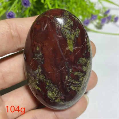 Pedra de Sangue de Dragão Natural Cristal Energia Espiritual Cura Mineral Palm Gemstones Decoração Artesanal Presentes 40*60mm