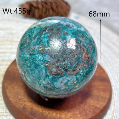 Natural Crystals Dioptase Pyrite Sphere Balls Polished Room Decor Energy Gift Mineral Ore Stone