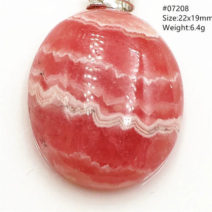 Natural Red Argentina Rhodochrosite Pendant Necklace Rose Rhodochrosite Heart Pendant Women Men Necklace AAAAA