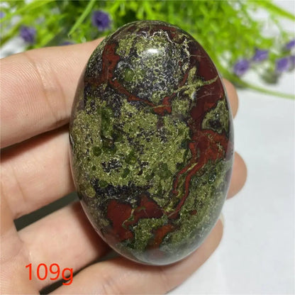 Pedra de Sangue de Dragão Natural Cristal Energia Espiritual Cura Mineral Palm Gemstones Decoração Artesanal Presentes 40*60mm