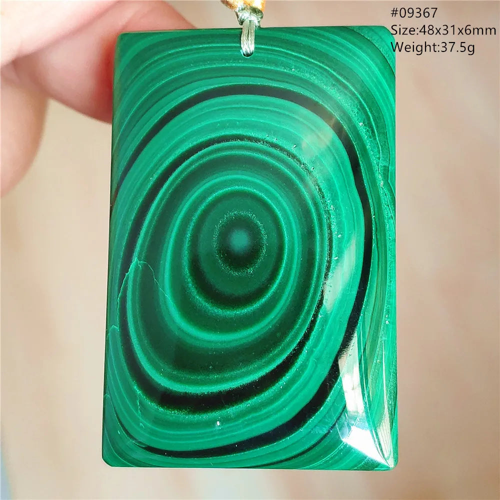 Natural Green Malachite Chrysocolla Pendant Jewelry Rectangle Women Men Big Fashion Green Chrysocolla Fashion Necklace AAAAAA