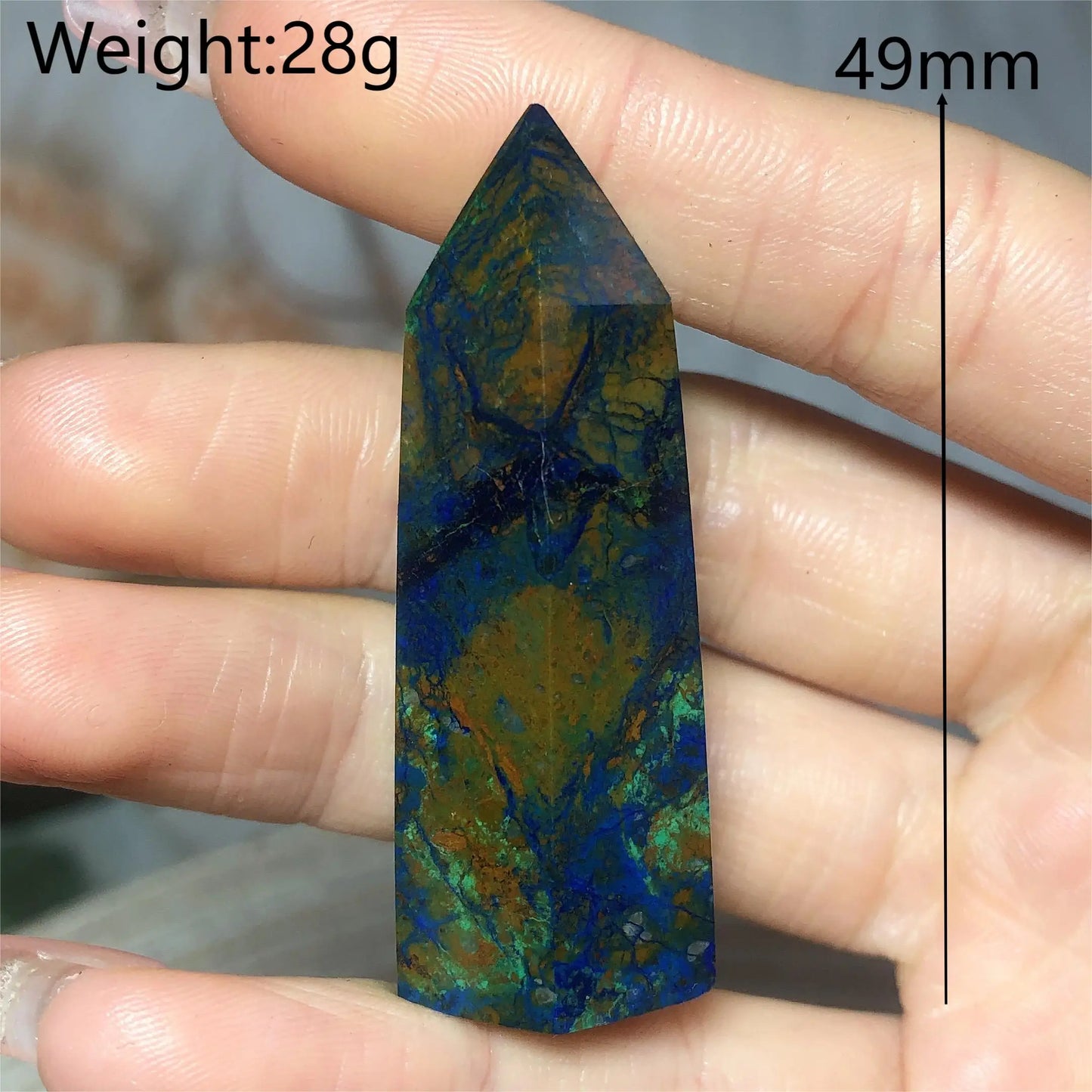 Natural Crystals Chrysocolla With Azurite Tower Healing High Quality Energy Mineral Wholesale Reiki Home Decroration