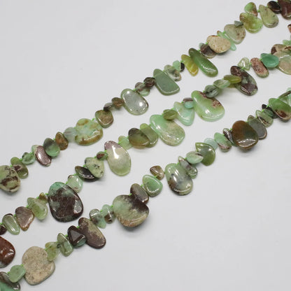 Gains High Quality Chrysoprase Strand In Special Shaped For Necklace Jewlery Fitting Accessories Free Shipping