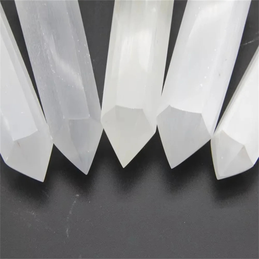 7-11cm Natural High Quality Beautiful Gemstone Obelisk Pillar Selenite Point Selenite Stone Tower Wand For Collection Gift