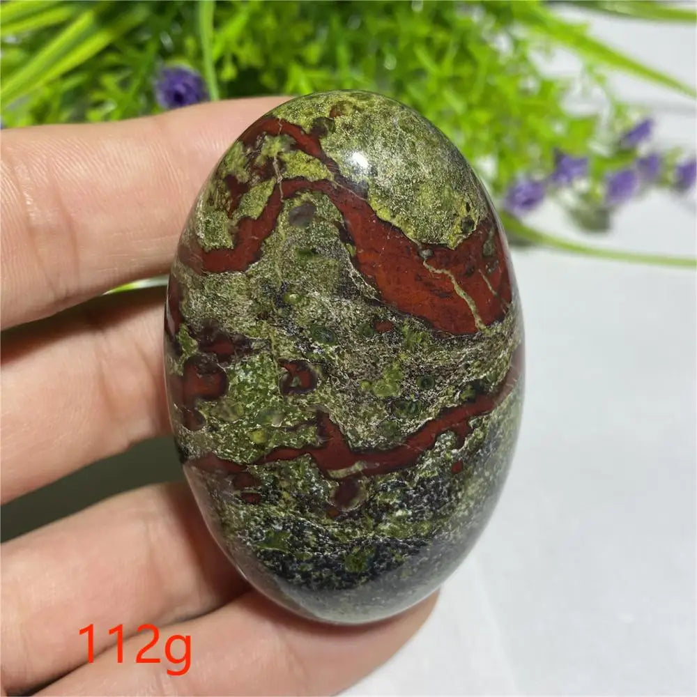 Pedra de Sangue de Dragão Natural Cristal Energia Espiritual Cura Mineral Palm Gemstones Decoração Artesanal Presentes 40*60mm