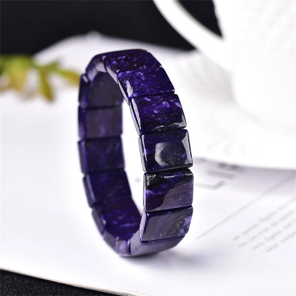 Natural Charoite Bangle Women Beautiful Colorful Crystal Energy Healing Fashion Gemstone Jewelry 1PCS 12x16mm