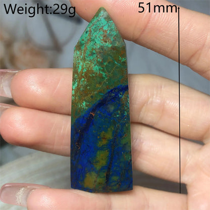 Natural Crystals Chrysocolla With Azurite Tower Healing High Quality Energy Mineral Wholesale Reiki Home Decroration