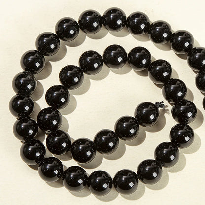 4 6 8 10mm Natural Stone Black Obsidian Bead Polished Round Loose Spacer Bead For Jewelry Making Diy Necklace Bracelet Accessory