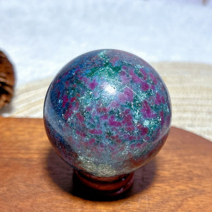 Esfera de fluorescencia UV con rubí, cianita, malaquita y cristales naturales curativos, piedras preciosas, energía mineral, decoraciones para el hogar, regalo