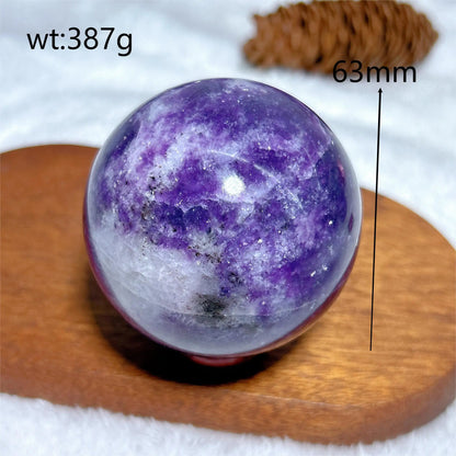 High Quality Natural Crystal Lepidolite Sphere Gemstones Mineral Energy Reiki Home Decorations Gift